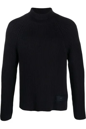 Ami Gerippter Pullover mit Logo-Patch