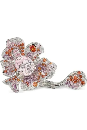 Anabela Chan 18kt Weißgoldring mit Saphir und Diamant