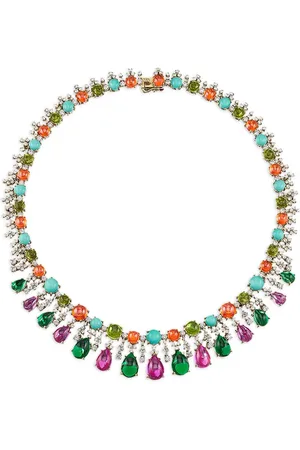 Anabela Chan 18kt Tutti Frutti Gelbgoldhalskette mit Schmucksteinen