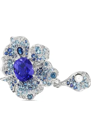 Anabela Chan 18kt Weißgoldring mit Saphiren