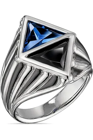 Anabela Chan 18kt Signet Weißgoldring mit Saphir