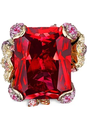 Anabela Chan 18kt Ruby Cinderella Gelbgoldvermeilring mit Edelsteinen