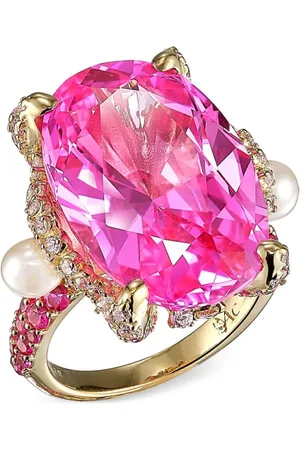 Anabela Chan 18kt Rose Mermaid Goldvermeilring mit Perlen