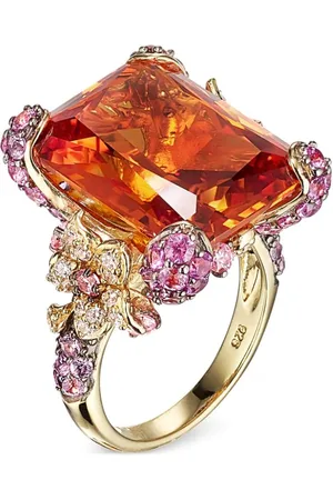 Anabela Chan 18kt Imperial Cinderella Weiß- und Gelbgoldring mit Saphiren und Diamanten