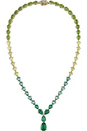 Anabela Chan 18kt Vermeil Emerald Nova Halskette mit Schmucksteinen