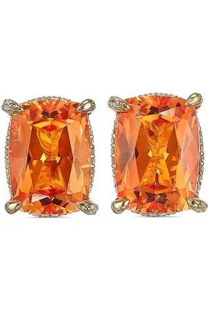 Anabela Chan 18kt gelbvergoldete Wing Ohrringe mit Saphiren und Diamanten