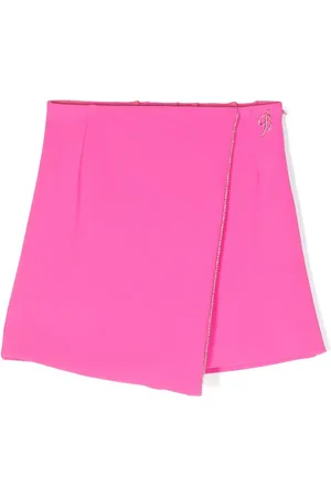 MISS BLUMARINE Gewickelter Krepp-Hosenrock mit Logo-Schild