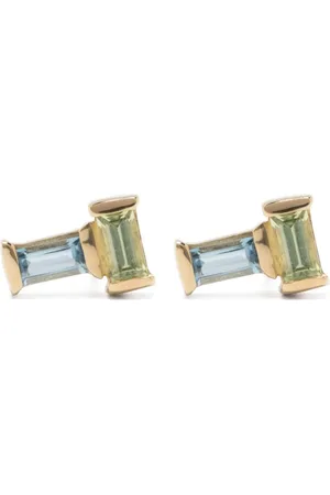 Aliita 18kt Tu Y Yo Gelbgoldohrringe mit Aquamarin
