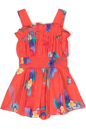 Lapin House Drapierter Playsuit mit Blumen-Print