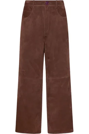 ROSETTA GETTY X Violet Getty Wildlederhose mit geradem Bein