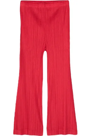 PLEATS PLEASE ISSEY MIYAKE Gerade Cropped-Hose