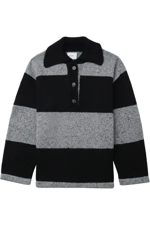 Halfboy Gestreifter Pullover mit Spreizkragen