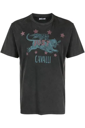 Roberto Cavalli T-Shirt mit Tiger-Print