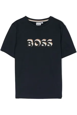 HUGO BOSS T-Shirt mit gummiertem Logo
