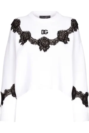 Dolce & Gabbana Pullover mit Spitzeneinsätzen