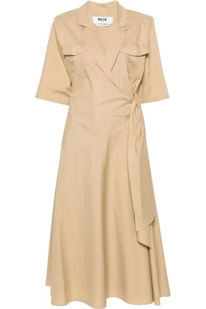 Msgm Midikleid in Wickeloptik