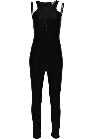 VERSACE Neckholder-Jumpsuit mit Kristallen