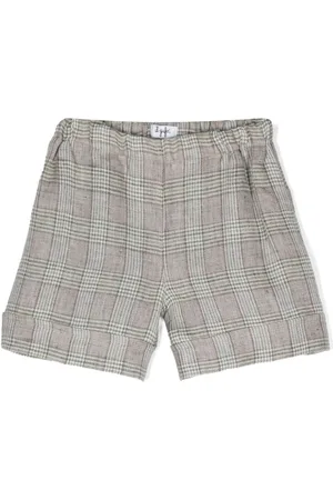 Il gufo Leinenshorts mit Prince-of-Wales-Karo