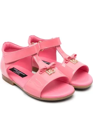 Dolce & Gabbana Lackleder-Sandalen mit DG-Logo