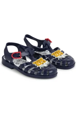 Kenzo Sandalen in Lackoptik mit Tigerapplikation