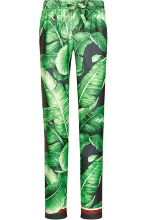 Dolce & Gabbana Lounge-Hose aus Seide mit Banano-Print