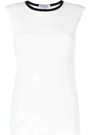 CHANEL 1996 Top mit Kontrastdetail