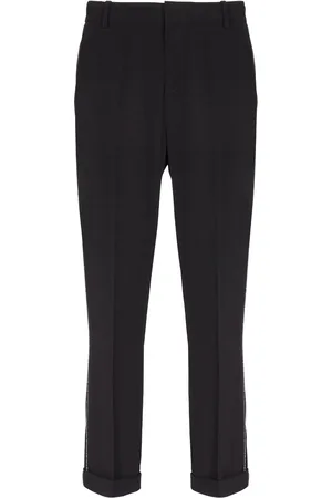 Balmain Klassische Hose mit Strassverzierung