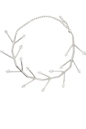 Hugo Kreit Wishbone Halskette mit Kristallen