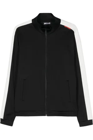 Roberto Cavalli Reißverschluss-Sweatshirt mit Jacquard-Logo