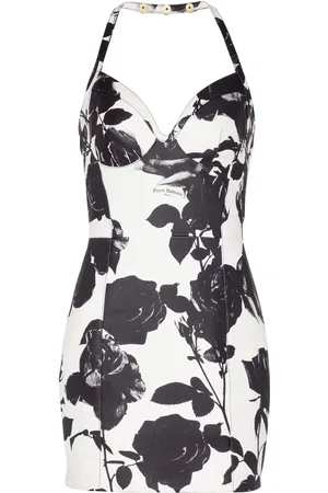 Balmain Minikleid mit Blumen-Print