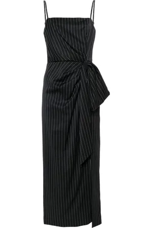 Msgm Midikleid mit Nadelstreifen