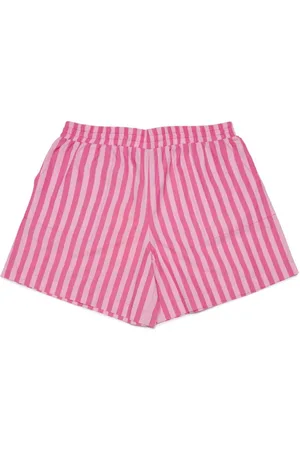MAX&Co. Kids Gestreifte Shorts mit Logo-Stickerei
