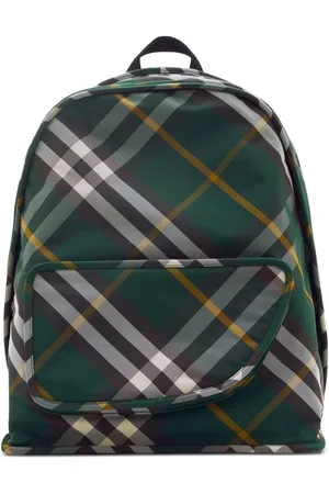 Burberry Gewebter Shield Rucksack mit Check