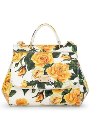 Dolce & Gabbana Mini Sicily Tasche mit Blumen-Print