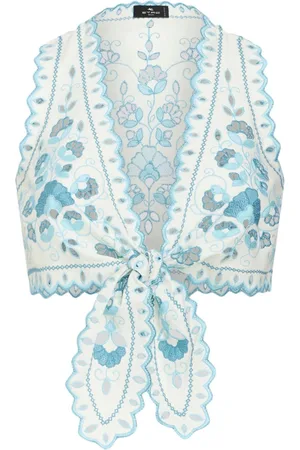Etro Oberteil mit Blumenstickerei