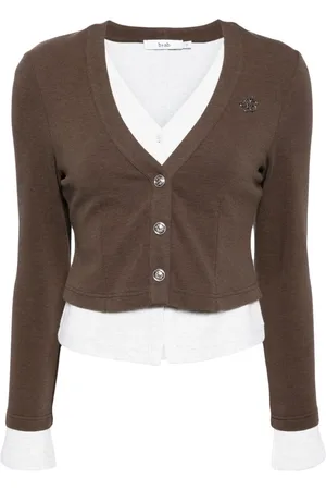 B+AB Cardigan mit Logo-Applikation