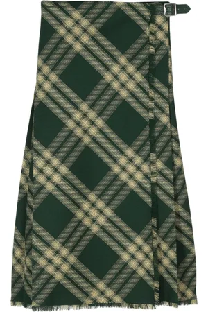 Burberry Wollrock mit Faltendetail