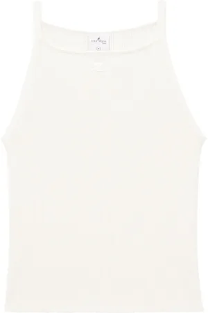 Courrèges Geripptes Trägershirt