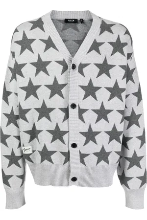 FIVE CM Intarsien-Cardigan mit Sternen