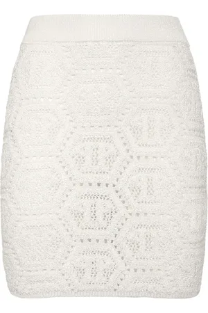 Philipp Plein Gestrickter Minirock mit Monogrammmuster
