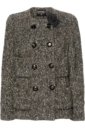 CHANEL 2000 doppelreihige Wolljacke