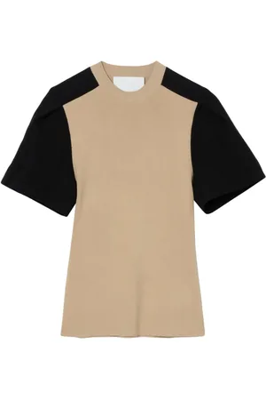3.1 Phillip Lim Zweifarbiges Strick-T-Shirt
