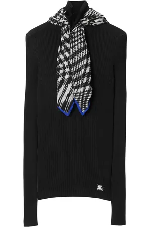 Burberry Gerippter Pullover mit Schaldetail