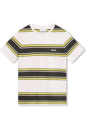HUGO BOSS Gestreiftes T-Shirt mit Logo-Print