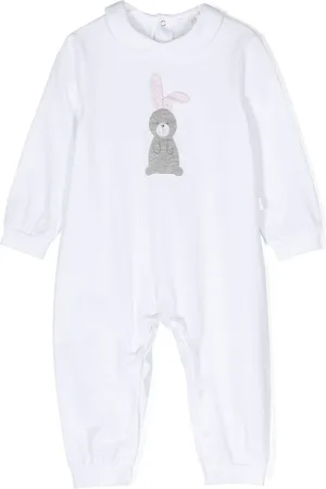 Il gufo Jersey-Strampler mit Hasen-Patch