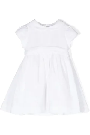 Il gufo Leinenkleid mit Faltendetail