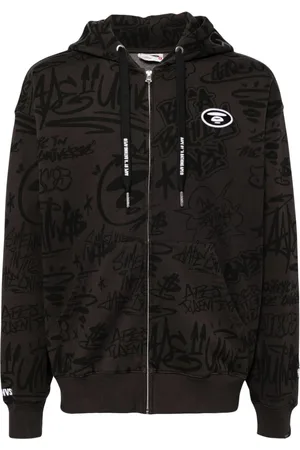 A Bathing Ape Kapuzenjacke mit Graffiti-Print