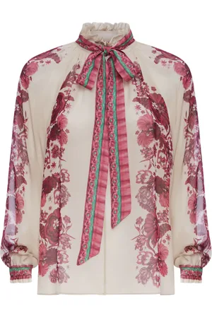 La DoubleJ Cerere Seidenbluse mit Blumen-Print