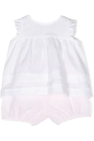 Il gufo Semi-transparentes Leinenkleid-Set