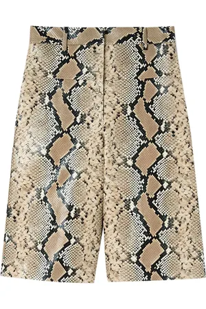 Jil Sander Bermudas aus Leder mit Python-Effekt